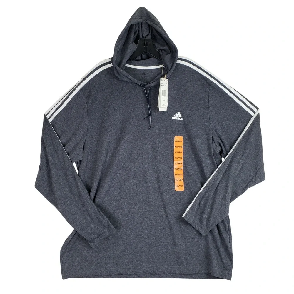 Adidas Aeroready Primegreen Hoodie Mens 2XL Grey Athletic Sportswear Gym